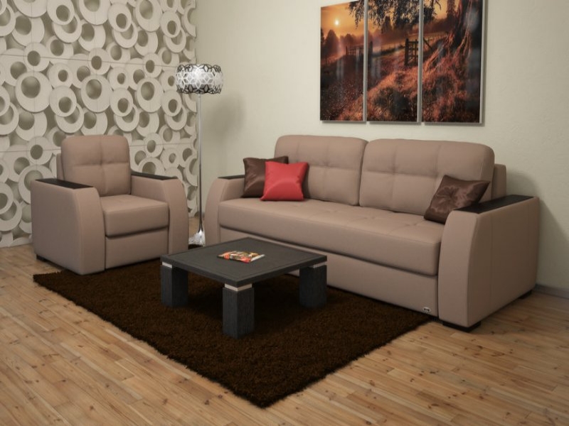 VIT Мебель Комплект мягкой мебели Бостон (диван, кресло, пуф)