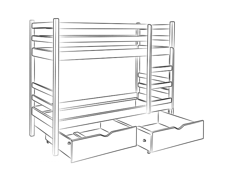 Мебель-Сервис(К) Кровать двухъярусная Кенгуру