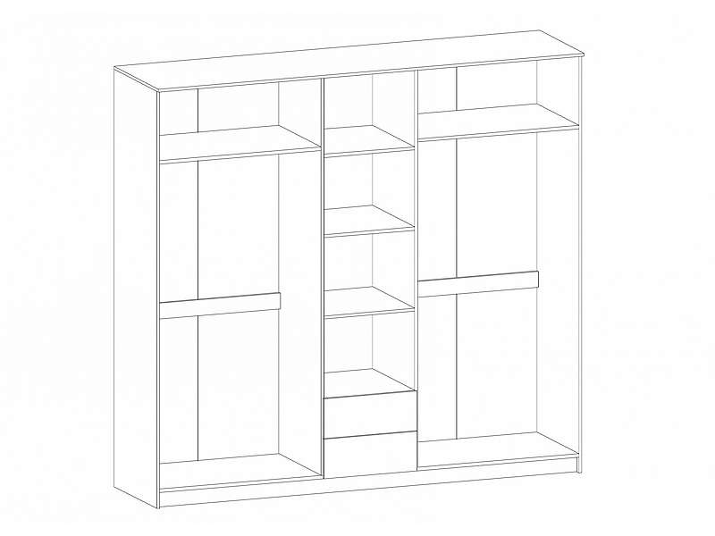 Мебель-Сервис(К) Шкаф 5Д Флорис