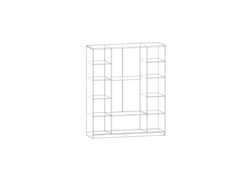 Мебель-Сервис(К) Шкаф 4Д Даллас