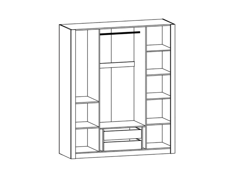 Мебель-Сервис(К) Шкаф 4Д Бристоль New