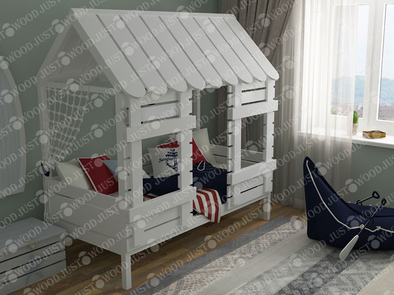 JustWood Детская кровать-домик «Уют»