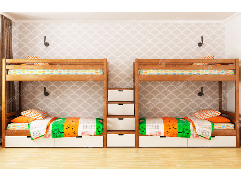 JustWood Детская двухъярусная кровать «Чип и Дейл»