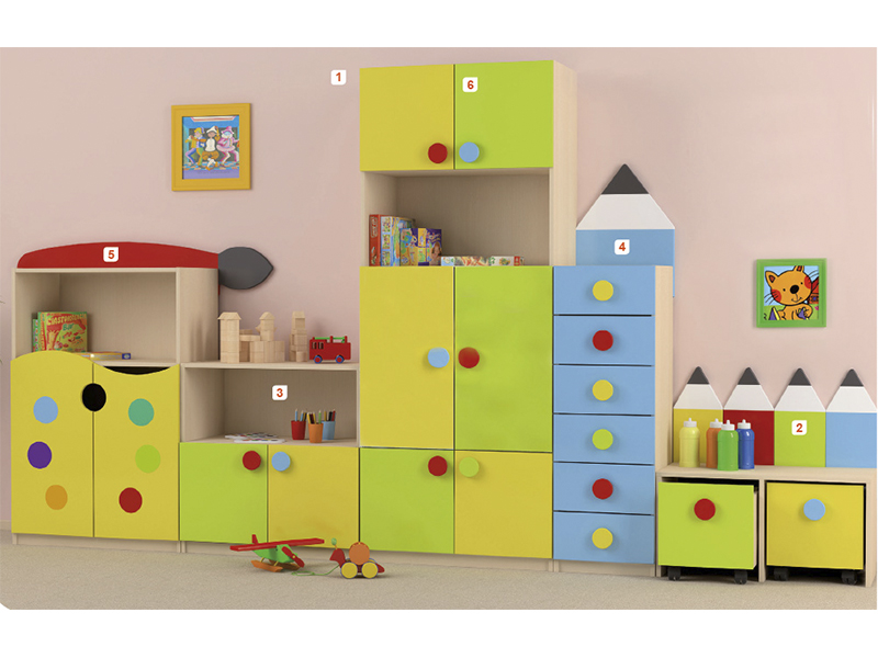 Дизайн-Сервис Стенка детская для игрушек «Карандаш»