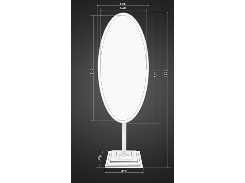 Art-Com Зеркало напольное овальное N1