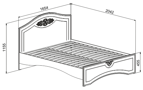 Санти-Мебель Кровать двухспальная АС-11