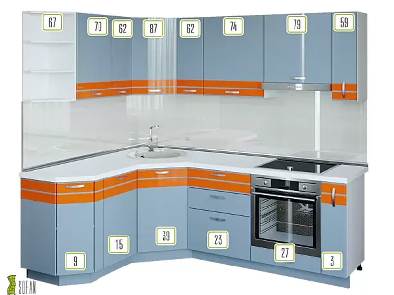 Софан Модульная кухонная система Anet DUO глянец