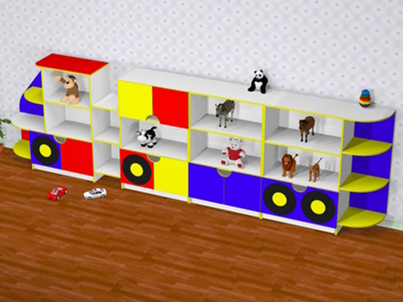 Дизайн-Сервис Стенка детская для игрушек "Машинка"