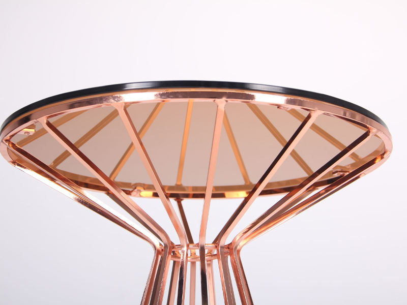 AMF Стол Canary, rose gold, glass top