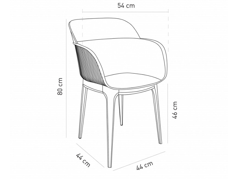 TILIA Кресло Shell-W Pad ножки буковые, сиденье с тканью
