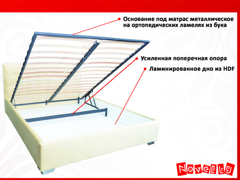 Novelty Кровать Квадро с подъемным механизмом