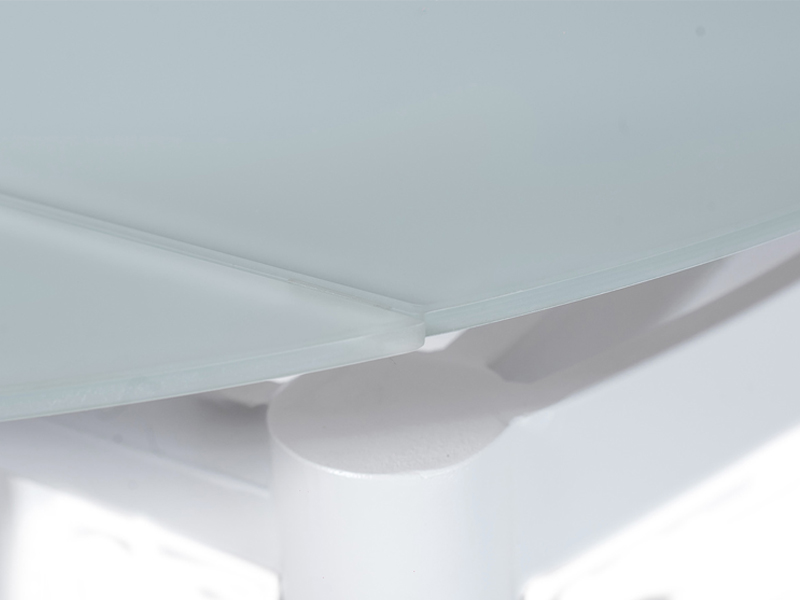 DaoSun Стол кухонный раскладной белый сатин DT 8111