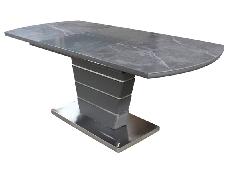 DaoSun Стол обеденный раскладной керамика МДФ серый DT 8103