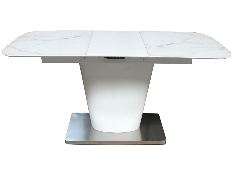 DaoSun Стол обеденный раскладной керамика МДФ белый DT 874