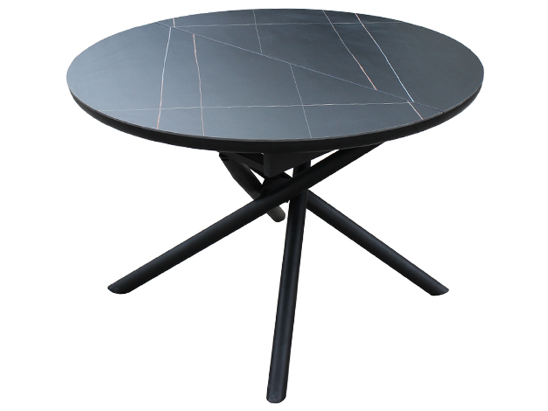 DaoSun Стол обеденный раскладной керамика черный DT 8115B