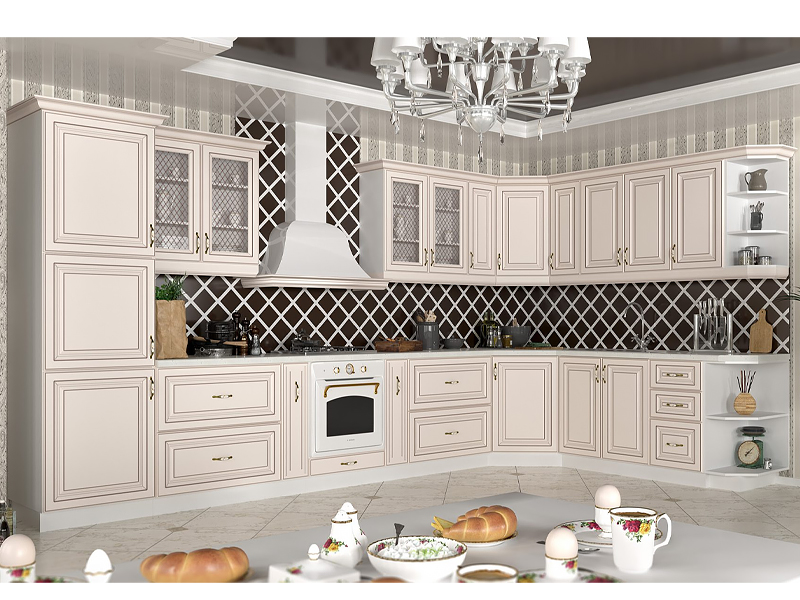 Мебель-Сервис Кухня Империя крашеные фасады, корпус белый