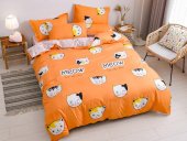 Комплект постельного белья оранжевый Meow