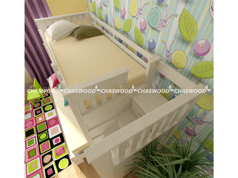 JustWood Кровать детская двухъярусная Саванна +