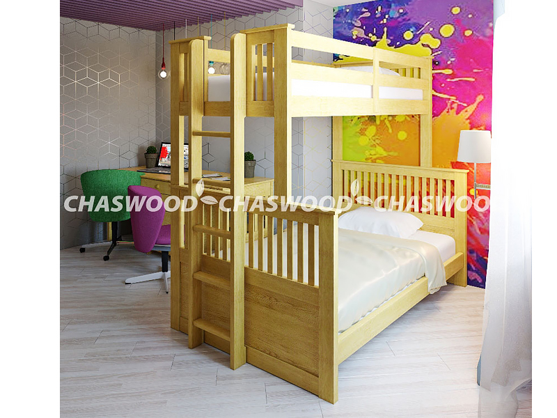 JustWood Кровать-трансформер детская двухъярусная Кузя