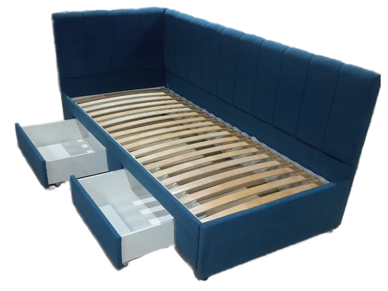 Мягкая мебель KMЗ Кровать Ольвия угловая односпальная с ящиками