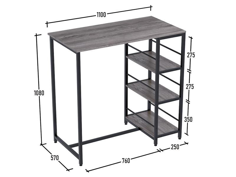 Loft design Барный стол со стеллажом BSS-110