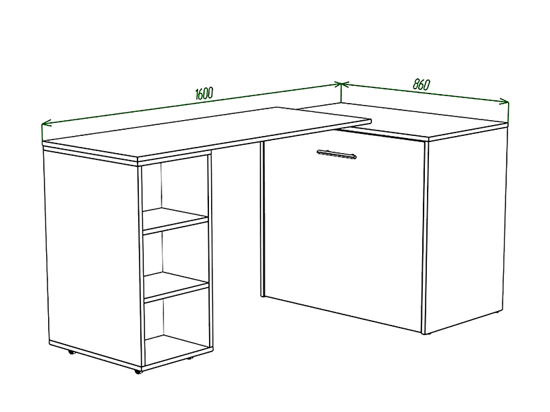 Knap Knap Кровать-трансформер + Письменный стол + Тумба + Комод Sirim-C2 (4 в 1)
