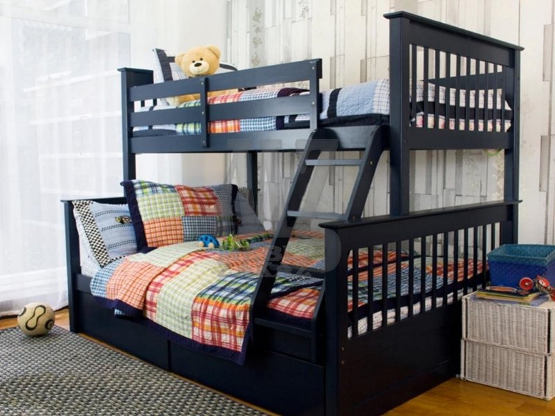 Двухъярусная кровать Олимп Олигарх 90(140)*200 см + Матрасы Shine Dazy + 2 подушки в подарок*