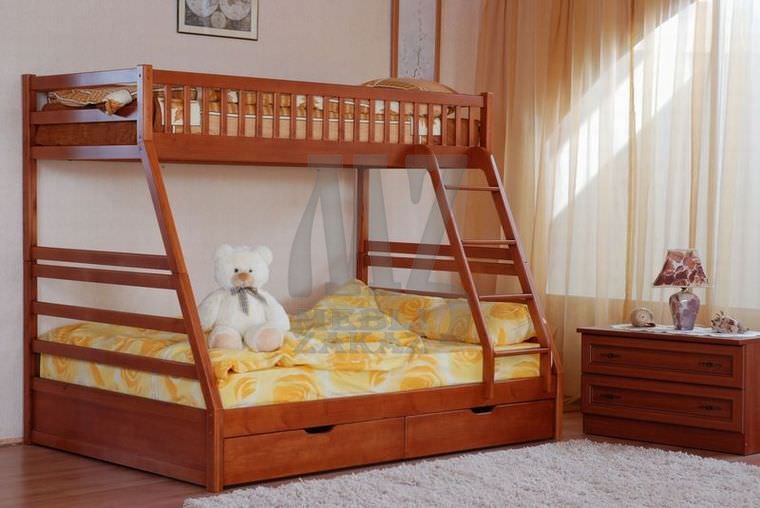 Двухъярусная кровать Юлия 90(140)х190 см. + Матрасы Shine Dazy + 2 подушки в подарок*