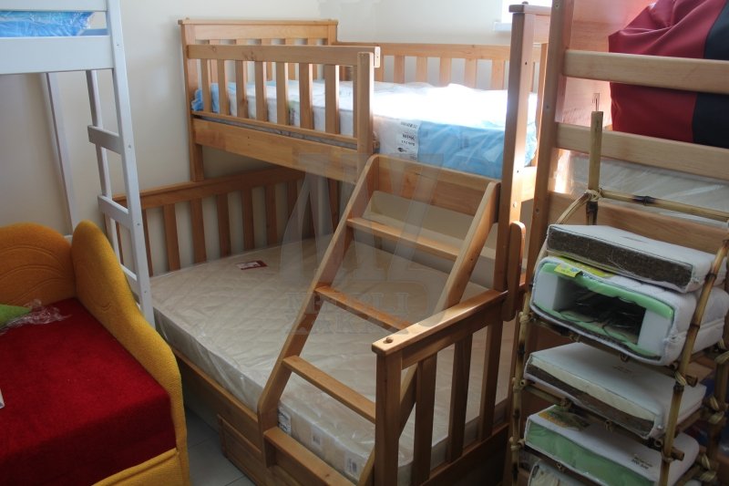 Двухъярусная кровать Жасмин М 90(120)*190 см. + Матрасы Shine Dazy + 2 подушки в подарок*