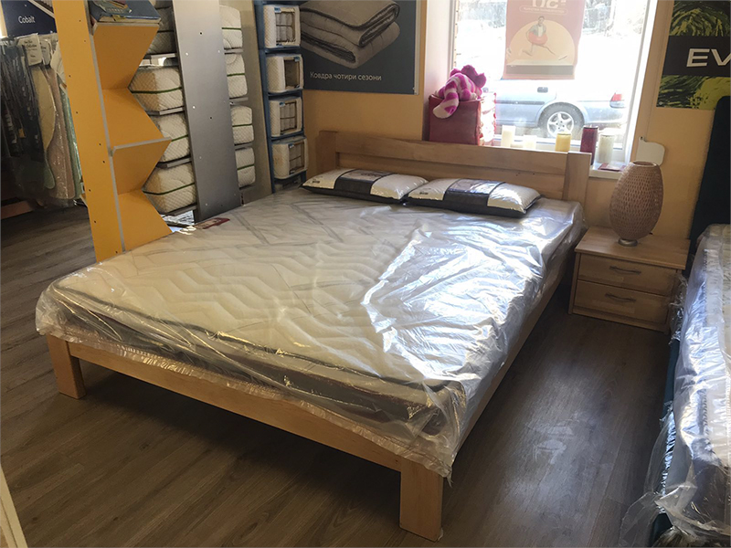 Кровать двухспальная Star + Матрас Zen (Дзен) + Прикроватные тумбы Т2 Тесса
