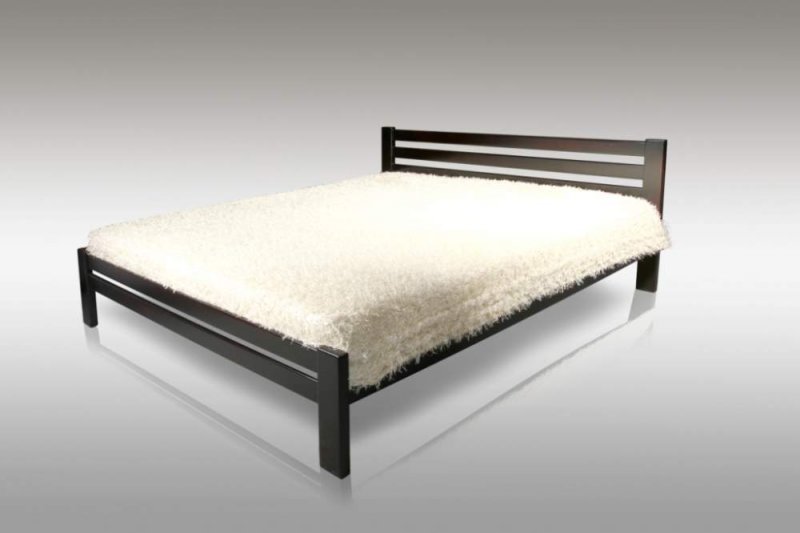 Кровать двухспальная Классика 1600х2000, цвет - тёмный орех/венге + Матрас Sleep&Fly Optima (чехол – жаккард)