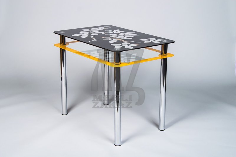 Компания БЦ-стол Стол стеклянный Цветы/рамка