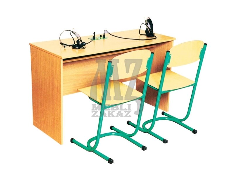 ЛУЧ Стол ученический для лингафонного кабинета (двухместный)