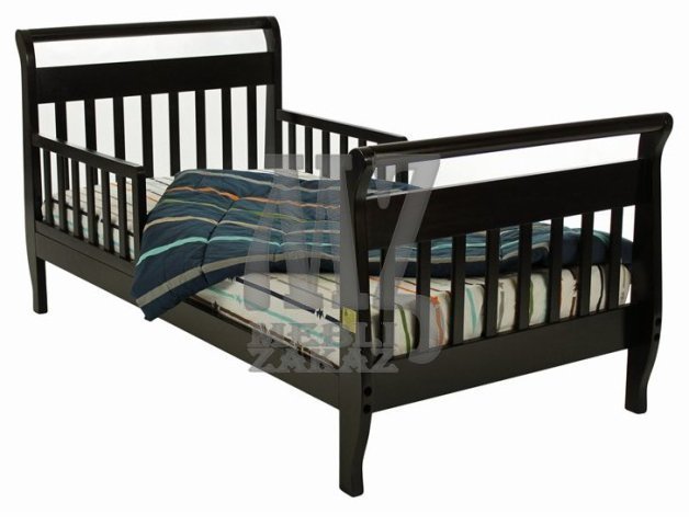 Детская кровать Лия 80х190 (цвет: венге, орех) + беспружинный матрас Slim Roll